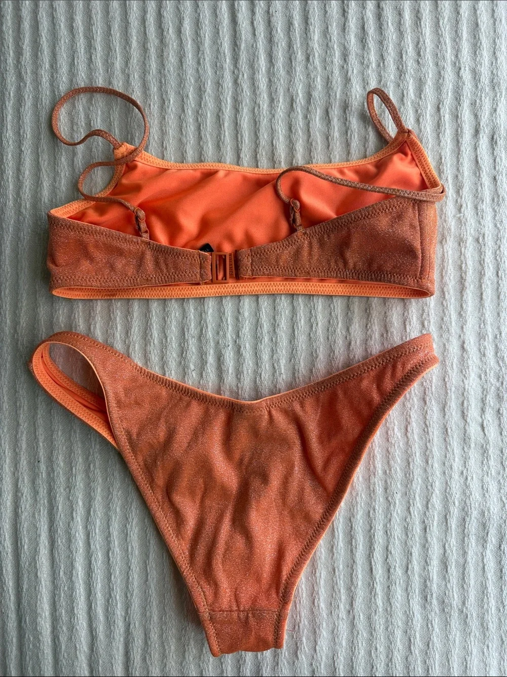 triangl swimwear gorgeous Orange Sparkle Two-Piece Bikini Set (Small)